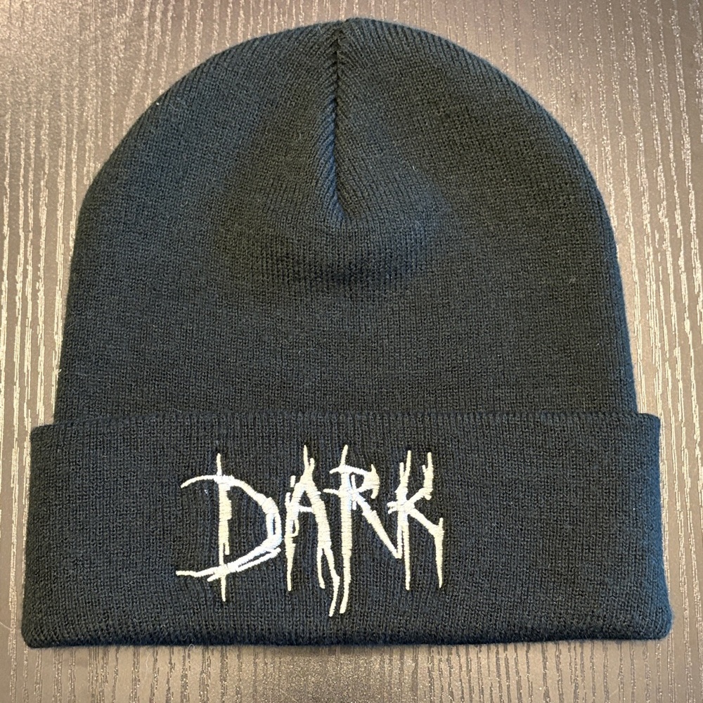 New! Black Beanie with ‘DARK' Embroidery - Picture 6 of 8